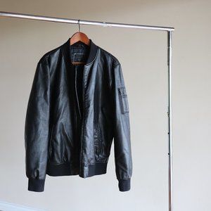 Guess Mens Faux-Leather Jacket